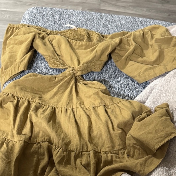 FREE PEOPLE Cross Of Sunlight Mini Dress - Tropical Nut color size XS - Picture 7 of 7